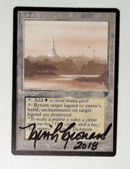 V1155: Karakas: MP: Legends: Signed/Autographed: Nicola Leonard: Black